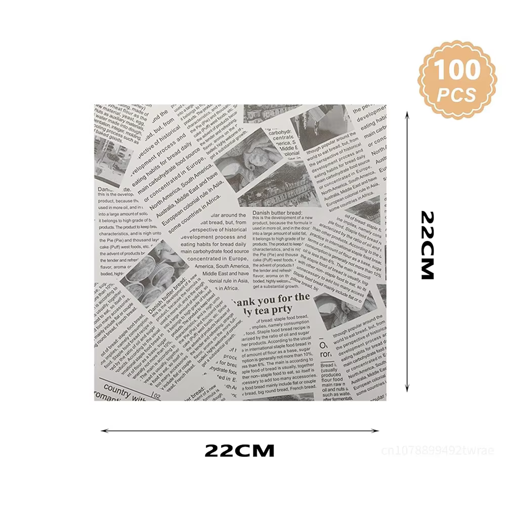 100 pièces Air Fryer Papier Alimentaire 22x22 cm Papier Cuisson Frites Burger Pizza jxSandwich Papie