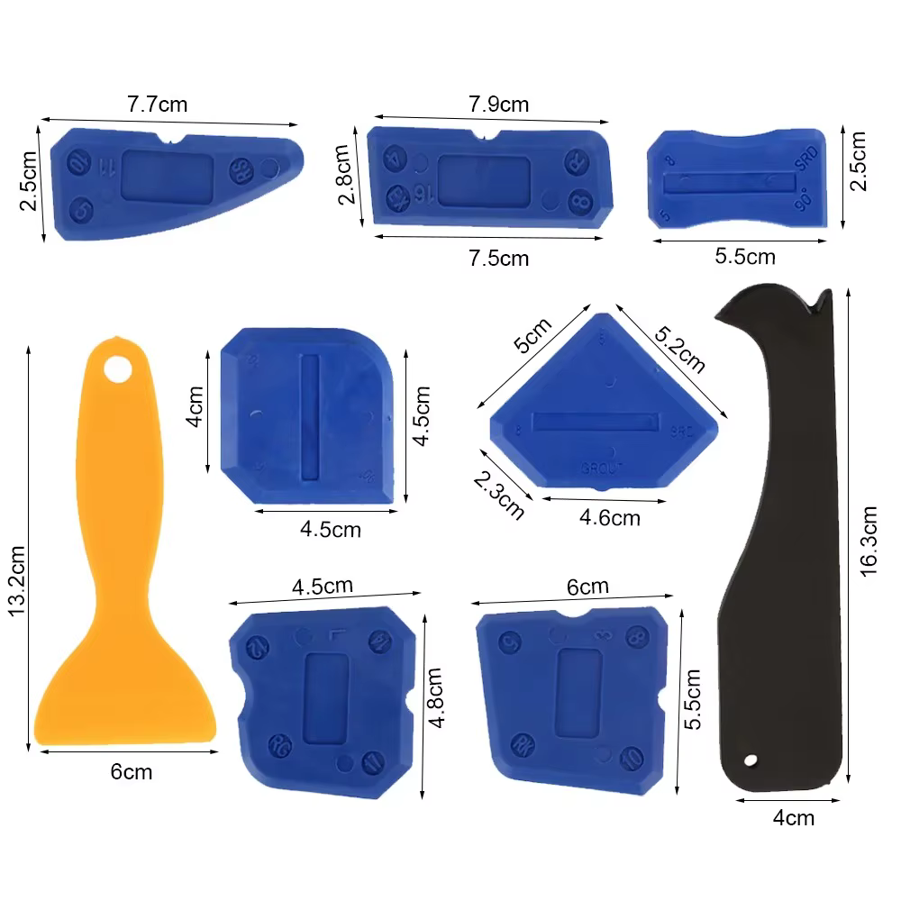 Kit d'outils de calfeutrage, outil de finition de mastic de Joint, grattoir à coulis Portable, disso
