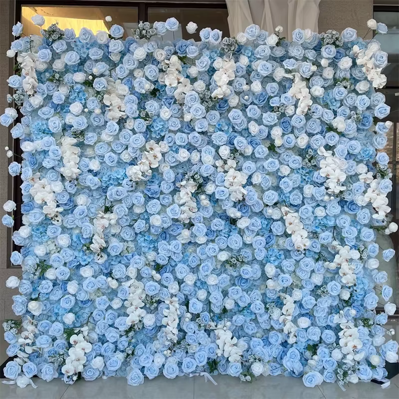 Panneau mural floral 3D en soie, décoration murale florale personnalisable pour mariage, maison, bou
