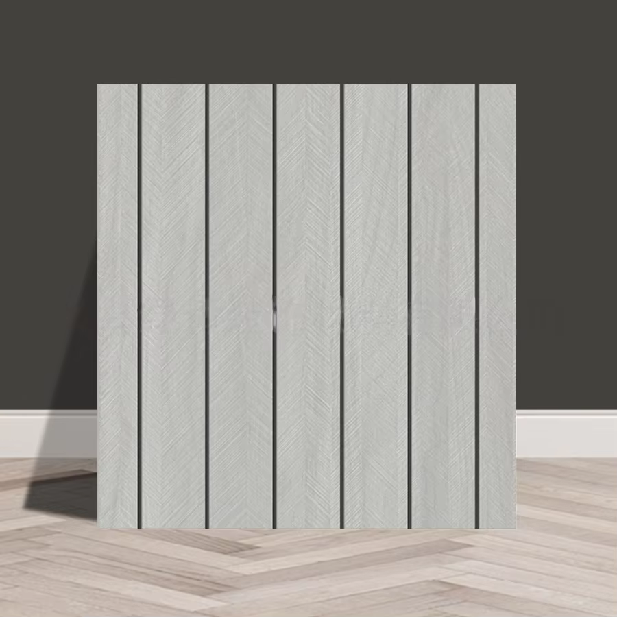 5 pièces de revêtements muraux autocollants à texture rayée imitation bois pour la rénovation et la