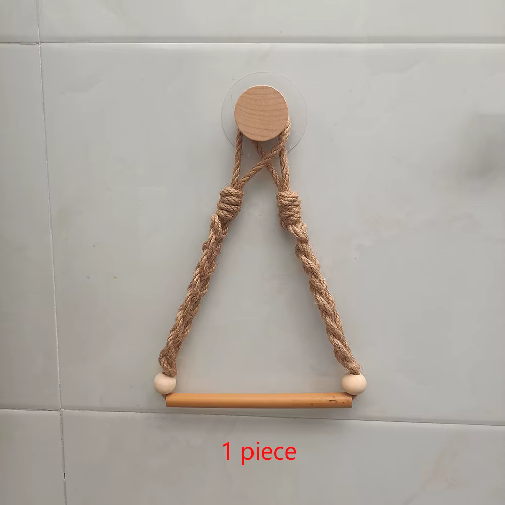 Porte-papier toilette mural en bois, accessoires de salle de bain, support pour rouleau de papier to