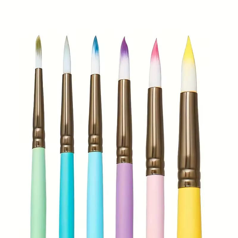 Ensemble de 6 pinceaux de peinture, série artiste, adaptés aux artistes et aux débutants pour la pei