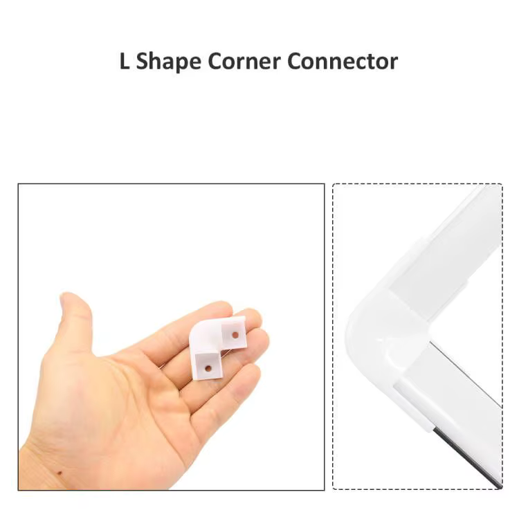 Profilé d'Angle LED en Forme de V, Support de Canal, Diffuseur pour Bande Lumineuse, Lampe de Placar
