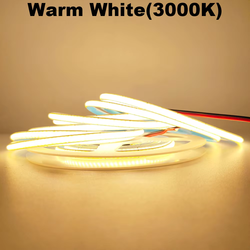 Bande LED COB 12V 24V 5mm/8mm PCB 400/480LED s/m bande LED Flexible rouge/vert/bleu/rose/bleu glace/