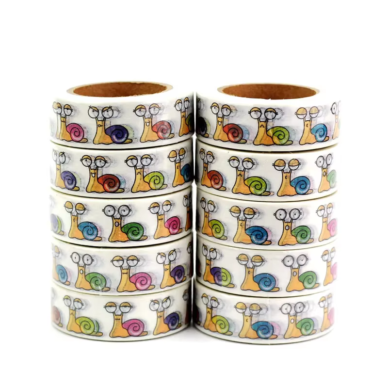 Bandes adhésives décoratives en papier Washi, 15mm x 10m, pour planificateur, Scrapbooking, journal,