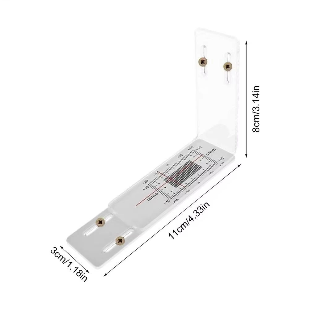 Règle de mesure en acrylique en forme de L pour la détection et le suivi des fissures des murs intér