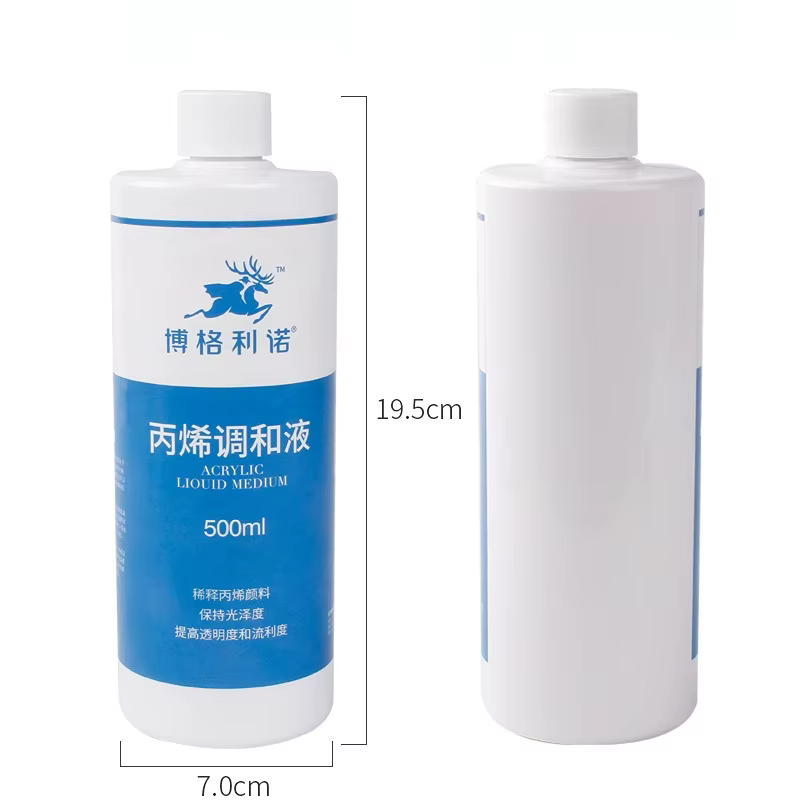 Liquide de mélange acrylique blanc laiteux, fournitures d'art professionnelles, peinture plus fine, 