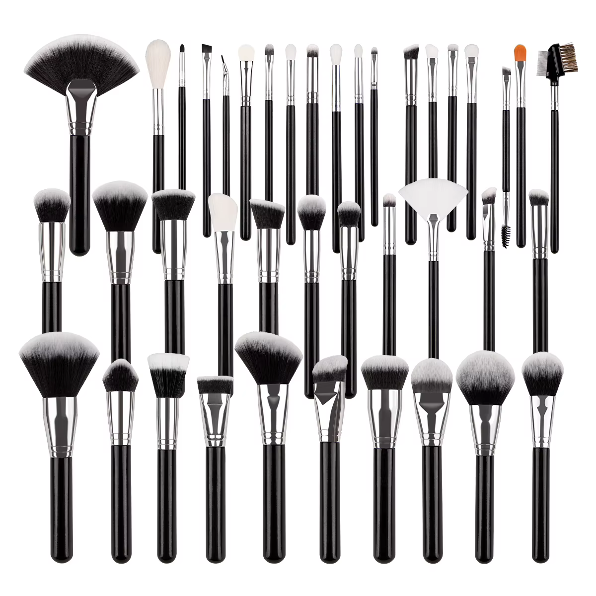 Ensemble de pinceaux de maquillage professionnels, 40 pièces, poils synthétiques doux, mélange de po