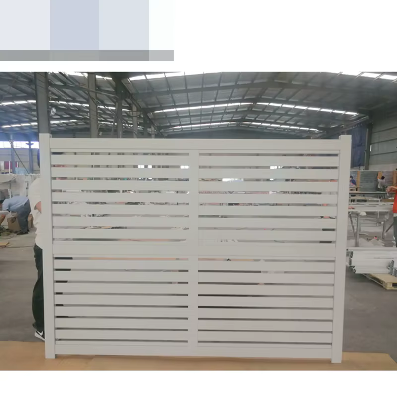Prix de clôture de bande d'aluminium horizontale de jardin gris foncé de revêtement en poudre de mai