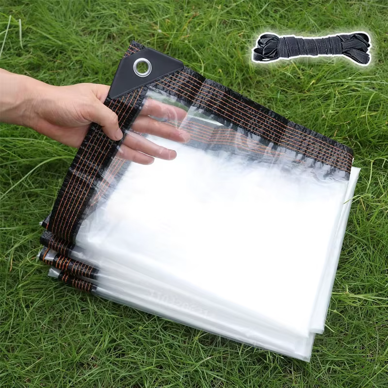 Bâche transparente en tissu d'ombrage imperméable à la pluie, bâche légère et imperméable, tissu imp