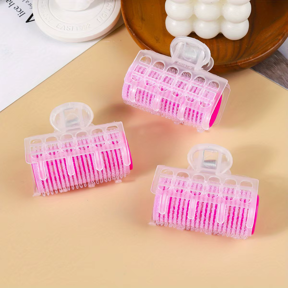 Bigoudis auto-adhésifs en plastique pour franges et boucles, outils de coiffure pour la mise en form