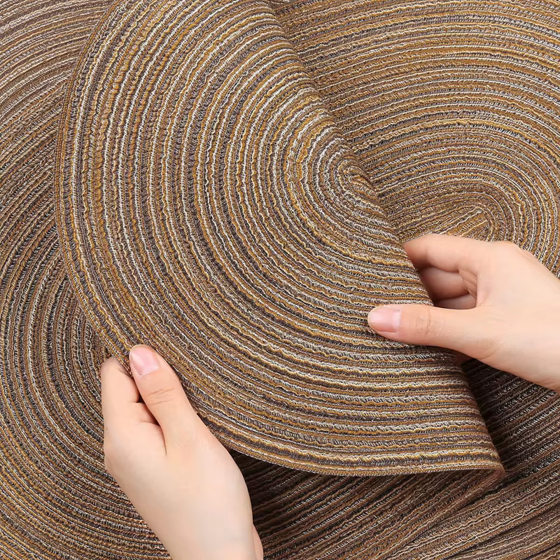 1/4/6/10 pièces tapis de Table ovales napperons tressés pour Tables à manger tapis de Table surdimen