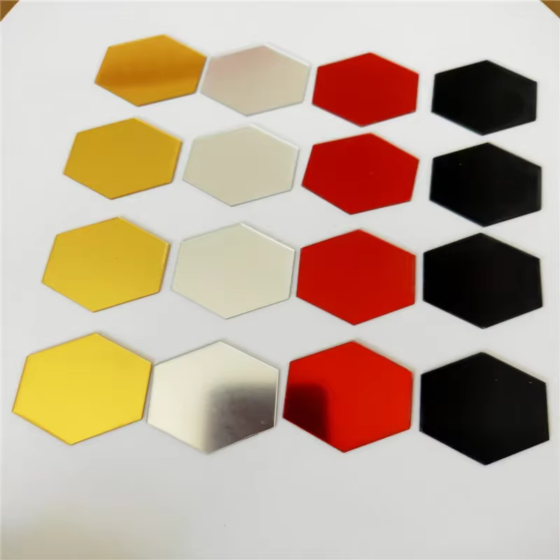 Autocollants muraux hexagonaux en acrylique, 6/12 pièces, autocollants de carrelage en mosaïque en 4