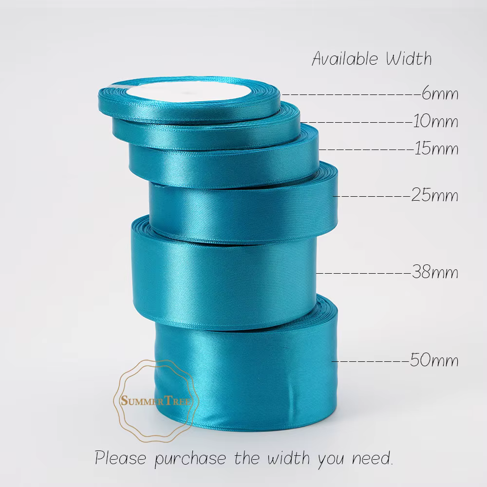 Ruban en Satin 22.8 mètres 6mm 10mm 15mm 25mm 38mm 50mm, nœud d'emballage cadeau fait à la main, art