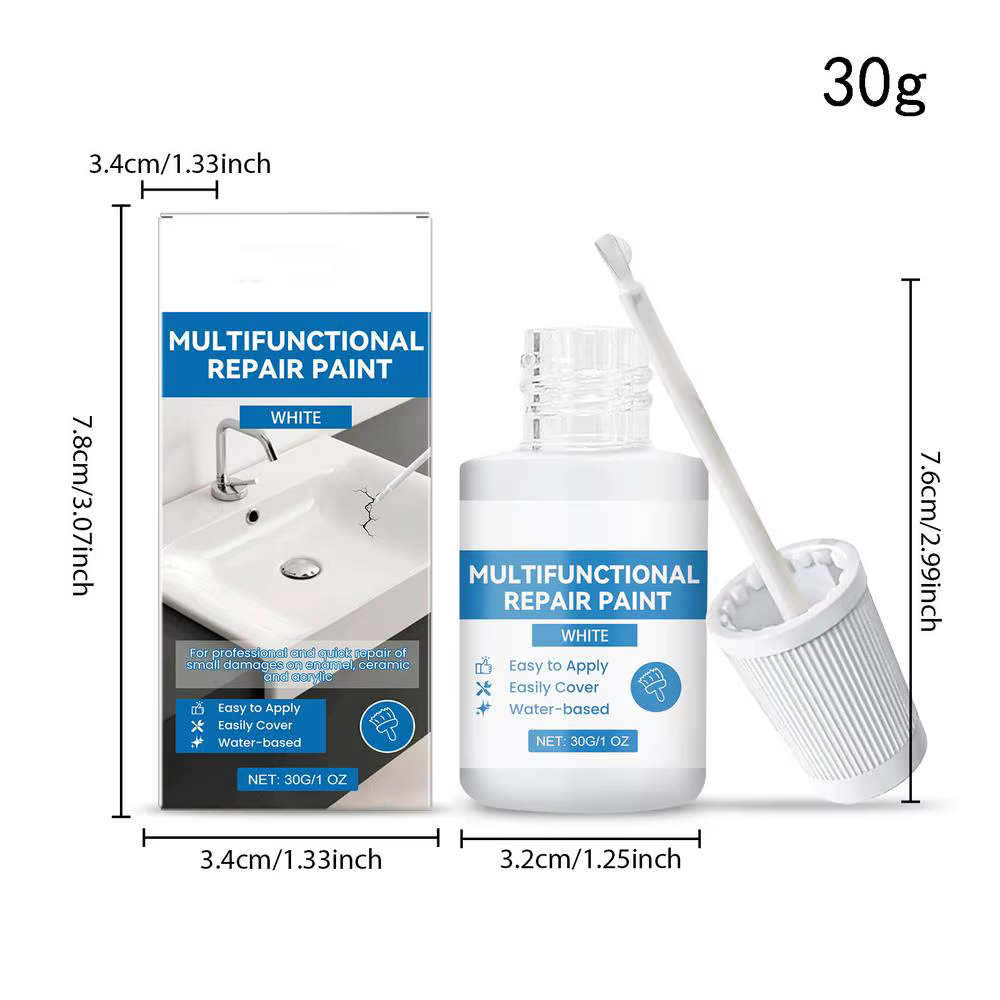 Peinture pour baignoire et carrelage, imperméable, séchage rapide, mastic anti-rayures, kit de rénov