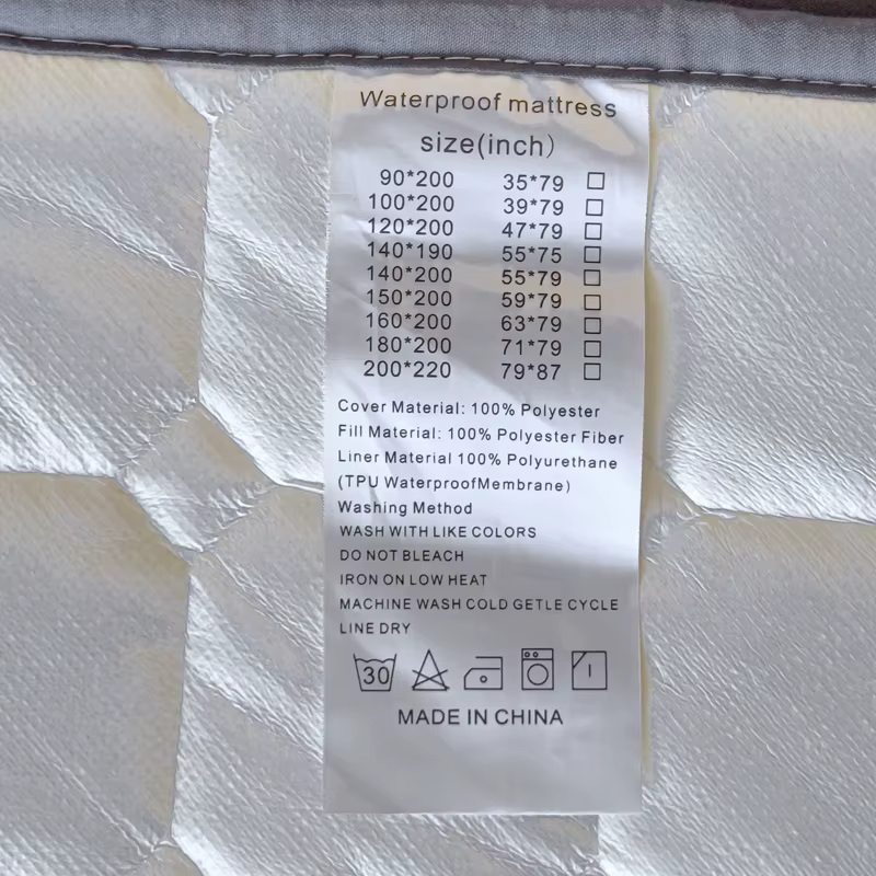 Protège-matelas Matelassé Imperméable, Juste Épaisse et Respirante pour Lit Simple ou Double