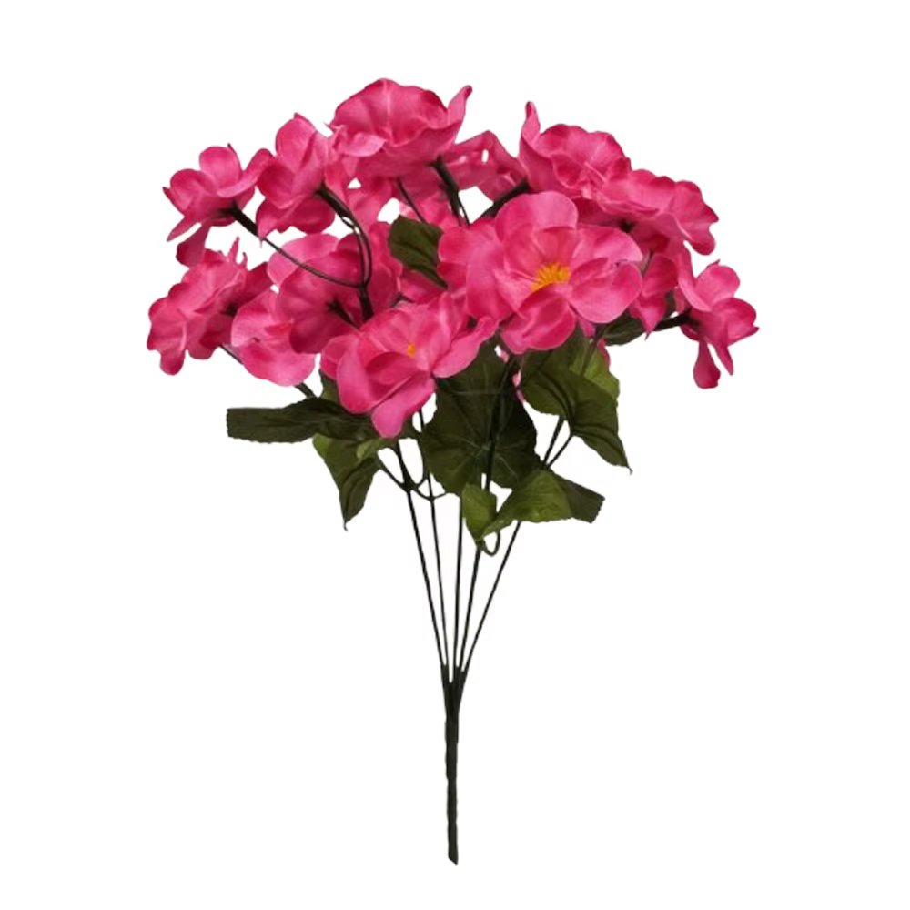 Fleurs de bégonia artificielles réalistes, protection UV, bouquet de mariée, fleurs de bégonia en so