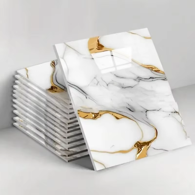 Autocollant de décoration murale de carrelage en céramique 3D Imitation marbre, 10 à 40 pièces, auto