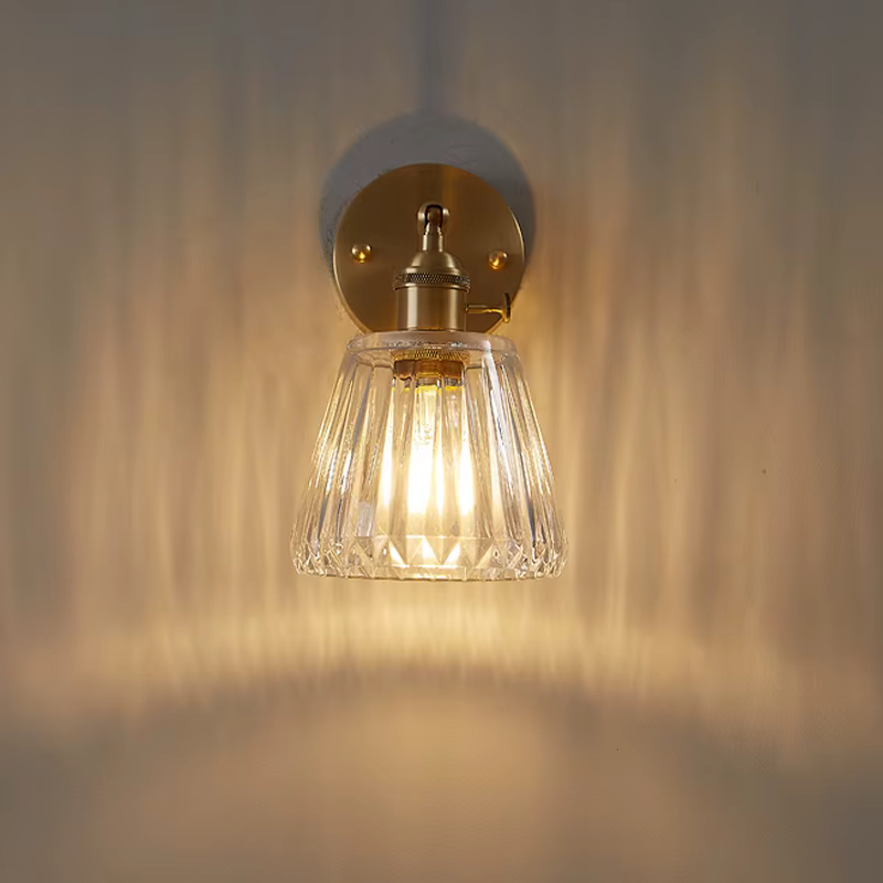 Applique Murale Nordique Moderne et Simple en Laiton et Verre, Luminaire de Luxe, Rétro Japonais, po