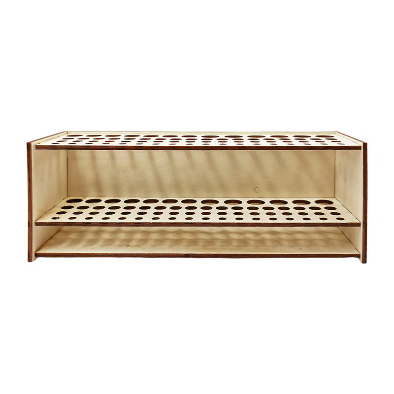 Porte-brosse en bois à 67 fentes, rangement Double couche pour pinceaux d'artiste, crayons, organisa