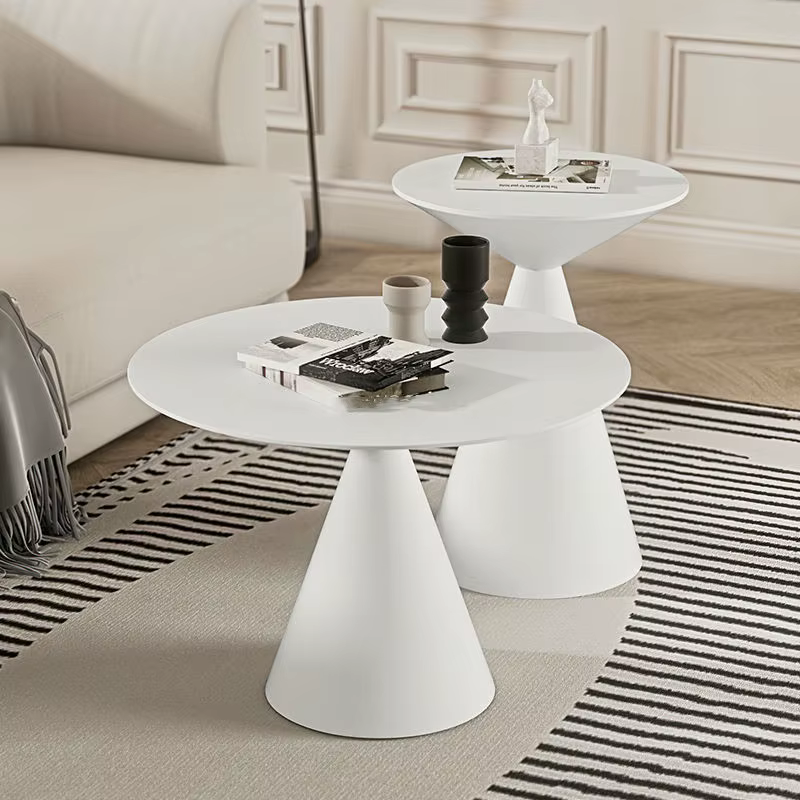 Table basse ronde en métal de luxe, meuble de salon, Table d'appoint de canapé, quelques balcon, Tab