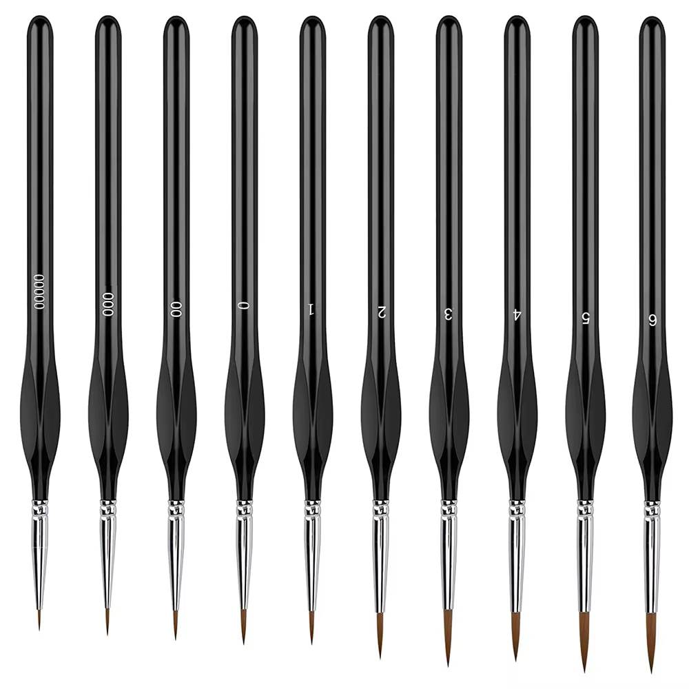 Kit de pinceaux de peinture miniatures, 10/20 pièces, pinceaux à détails fins, Mini pinceaux pour ac