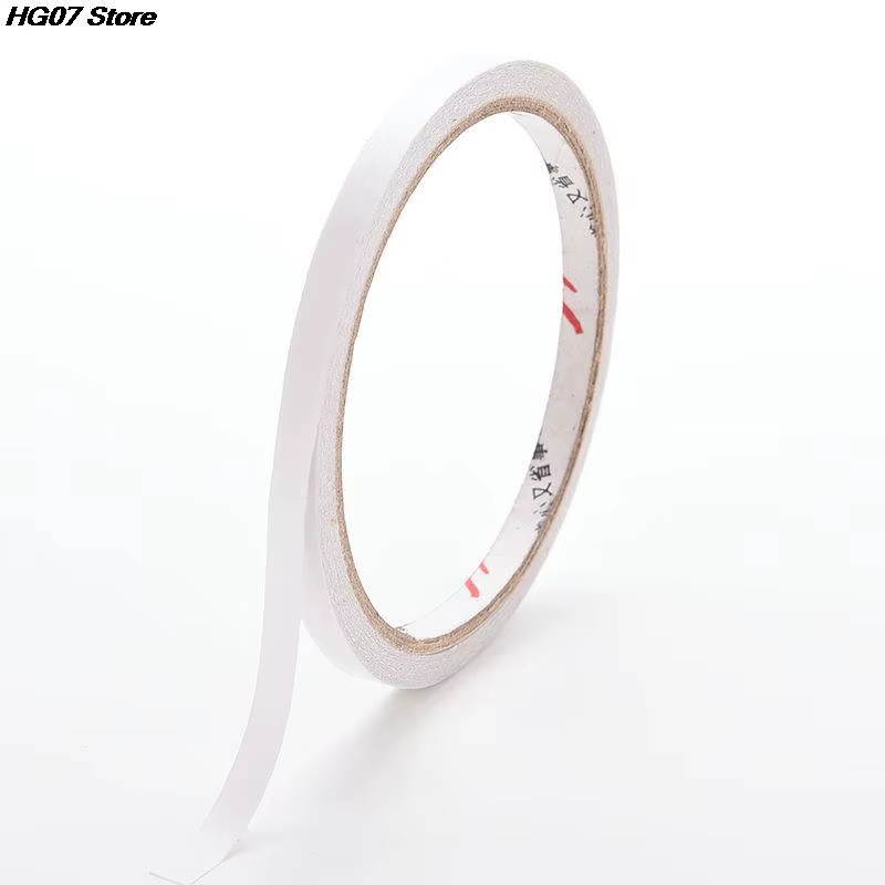 Ruban Adhésif Double Face Super Fin, Adhérence de Bain, Blanc, Injuste, Sans Traces, 6mm x 10m