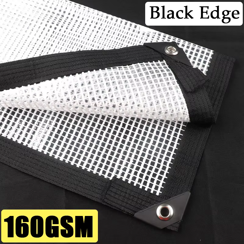 Bâche à grille transparente de 0.3mm d'épaisseur, rideau de Pergola d'extérieur, tissu Transparent i