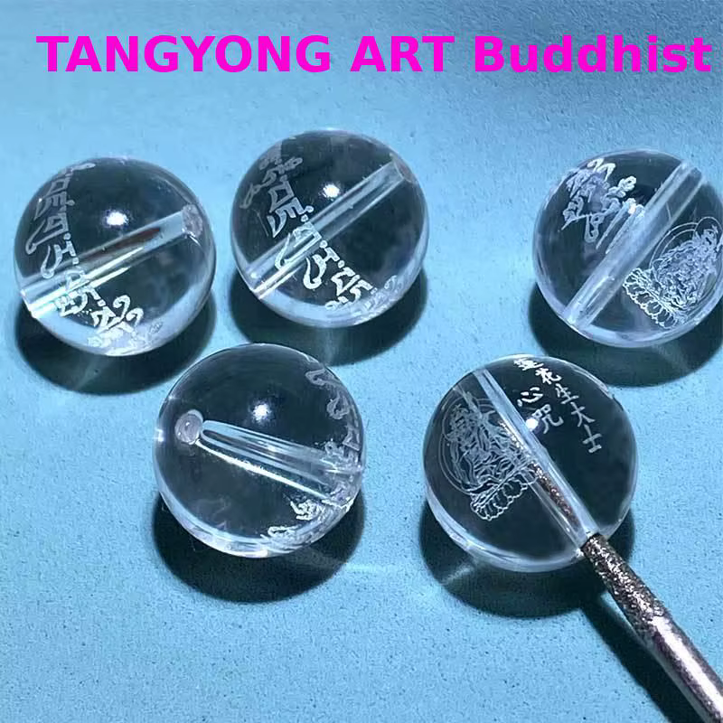 50 % de réduction sur 10 pièces de perles de prière de bouddha sculptées en cristal exclusives Guru 