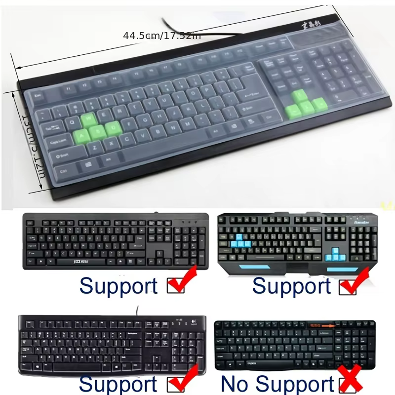 Film de protection universel en Silicone pour clavier, couverture de peau pour ordinateur de bureau,