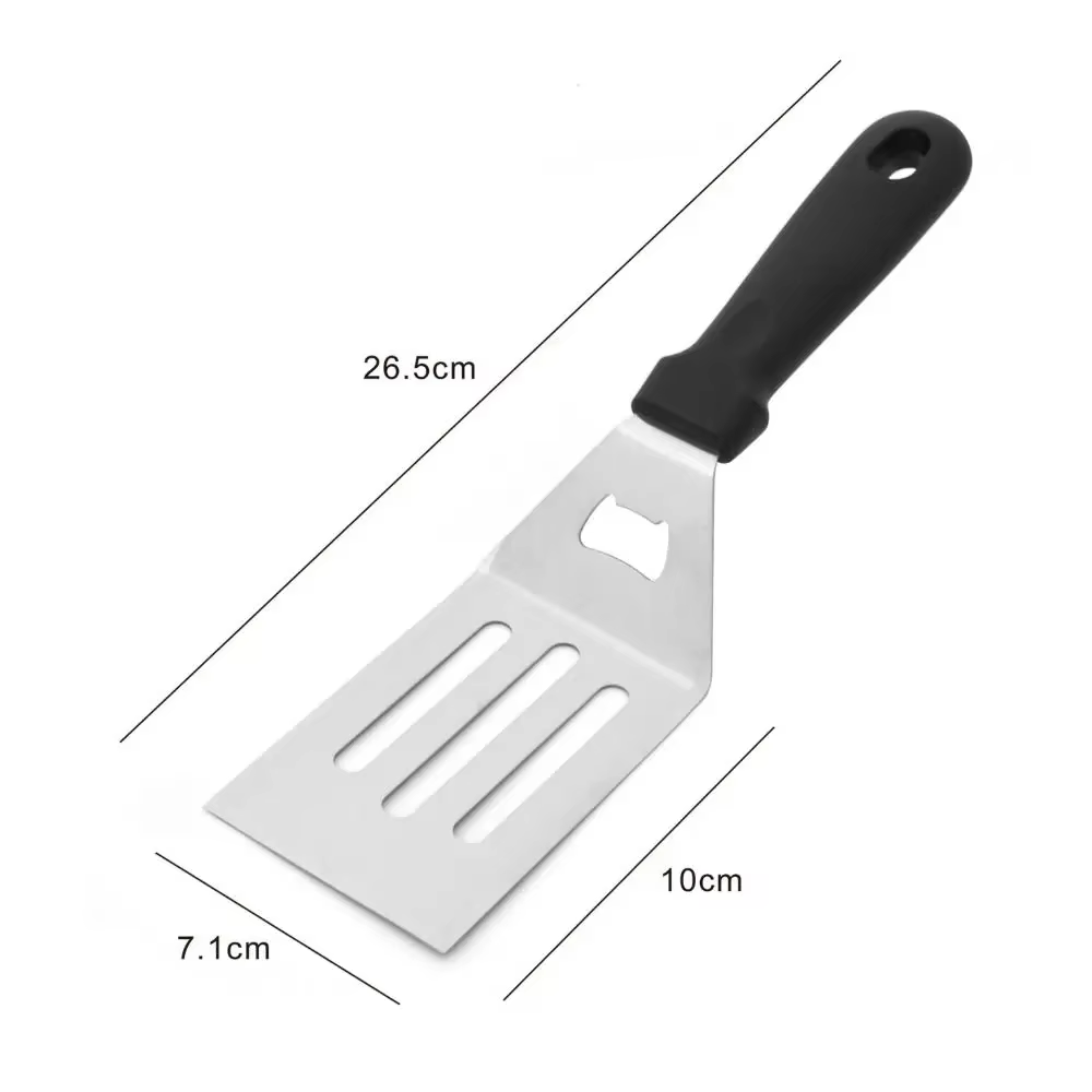 Spatule à tête carrée ou rectangulaire avec lame, grattoir à crêpes, poignée coordonnante, spatule à