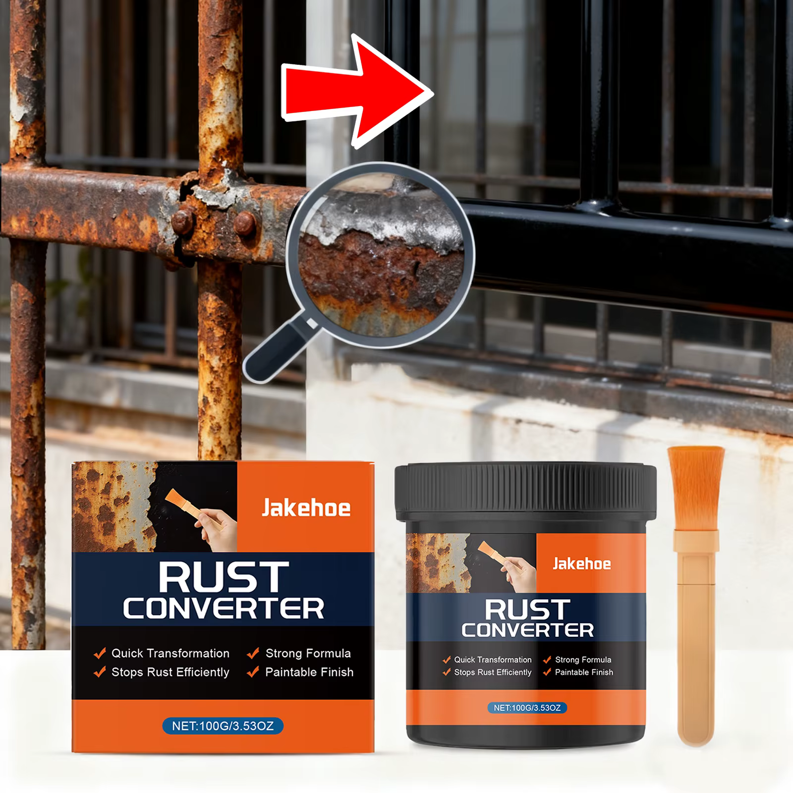Convertisseur de rouille et peinture d'apprêt métallique-arrêt du revêtement d'inhibiteur de corrosi