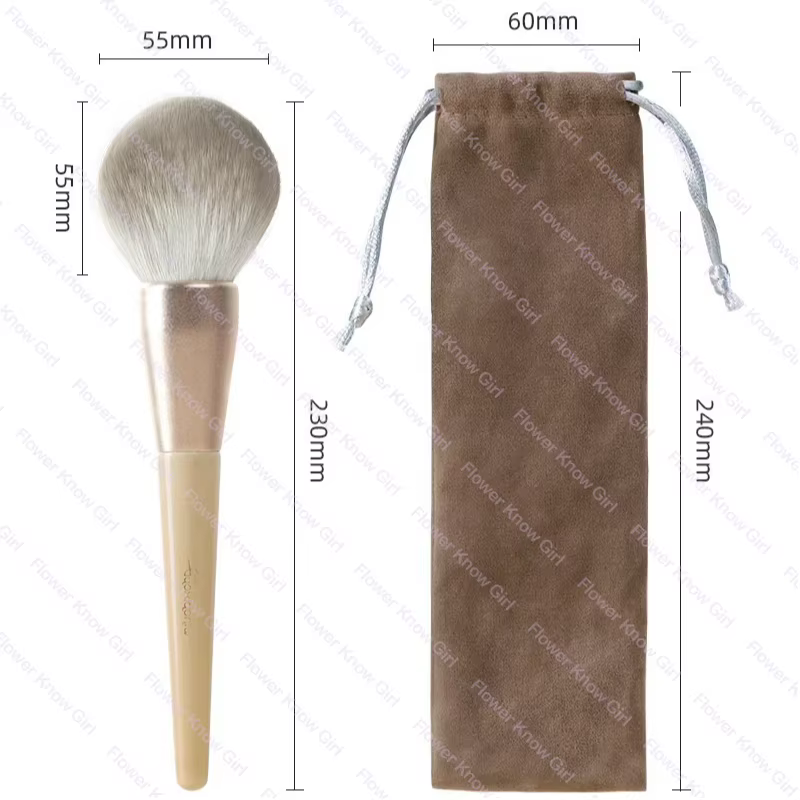 Guo Xiaoniu – brosse à poudre libre dorée, super grande brosse de réglage de poudre de cheveux doux 