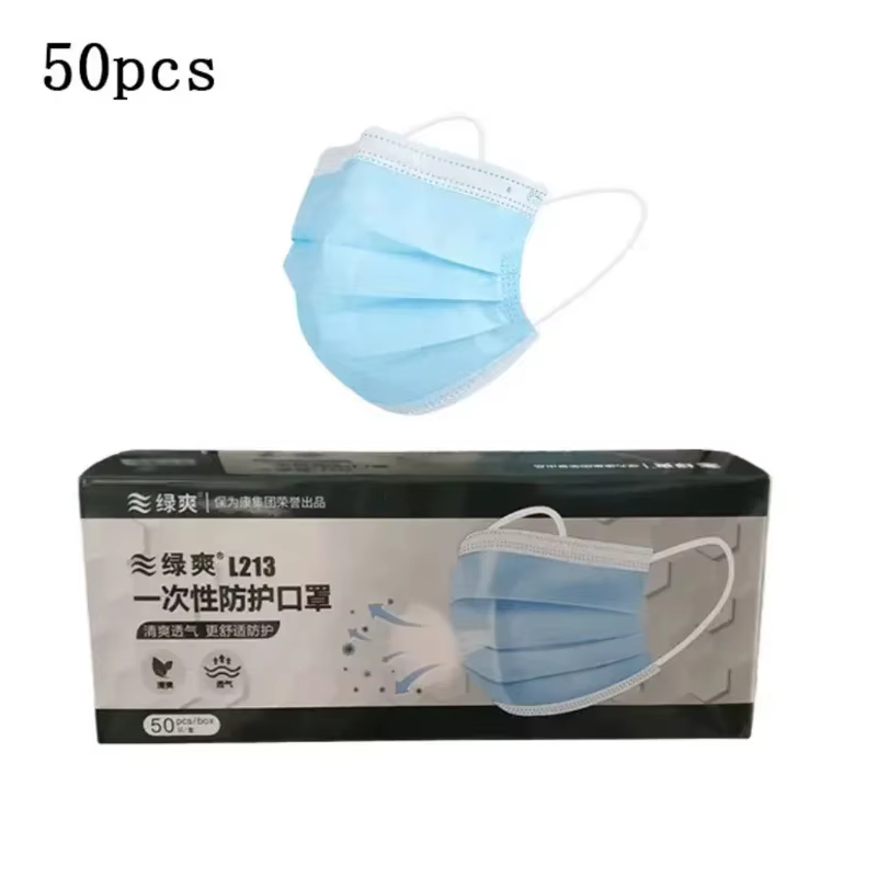 50pcs masques de protection de santé masques jetables au charbon actif masques antibactériens anti-p