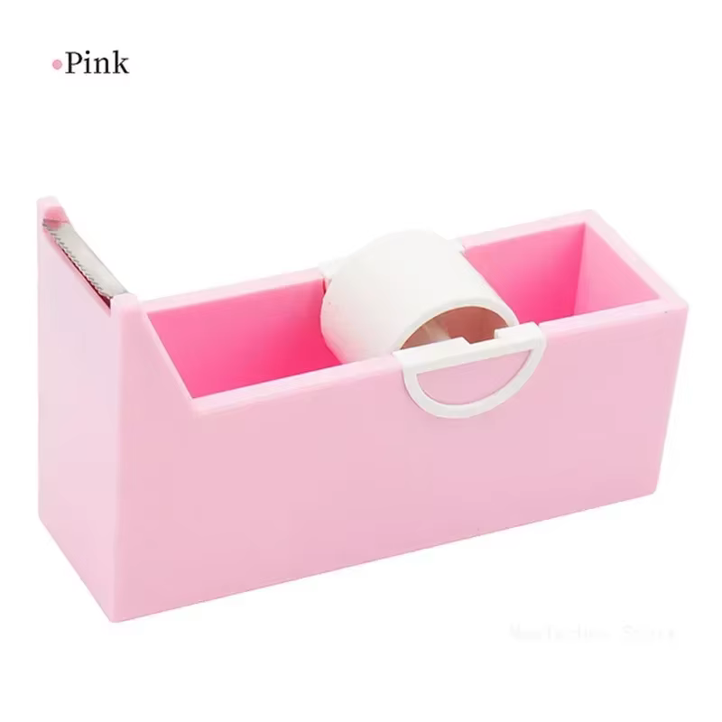 Porte-ruban adhésif en plastique, distributeur de ruban adhésif, coupe-ruban, papeterie scolaire, fo