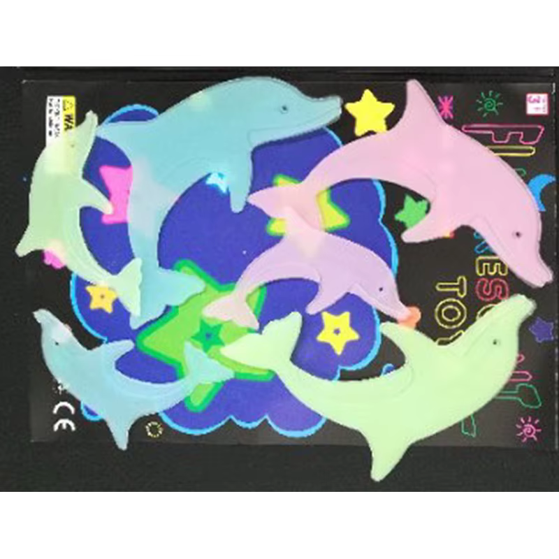 Autocollants muraux étoiles papillon, dessin animé lumineux, pour chambre d'enfants, décor de chambr