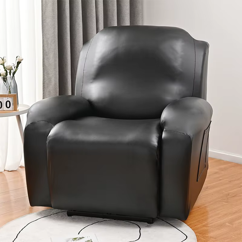 Juste de canapé inclinable en cuir PU imperméable, housses de chaise élastiques tout compris, housse