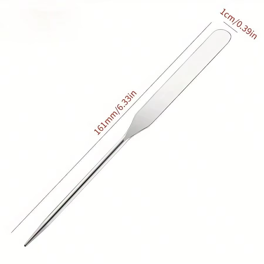 Spatule et Palette de mélange en acier inoxydable, outil de mélange pour Nail Art et cosmétiques pou