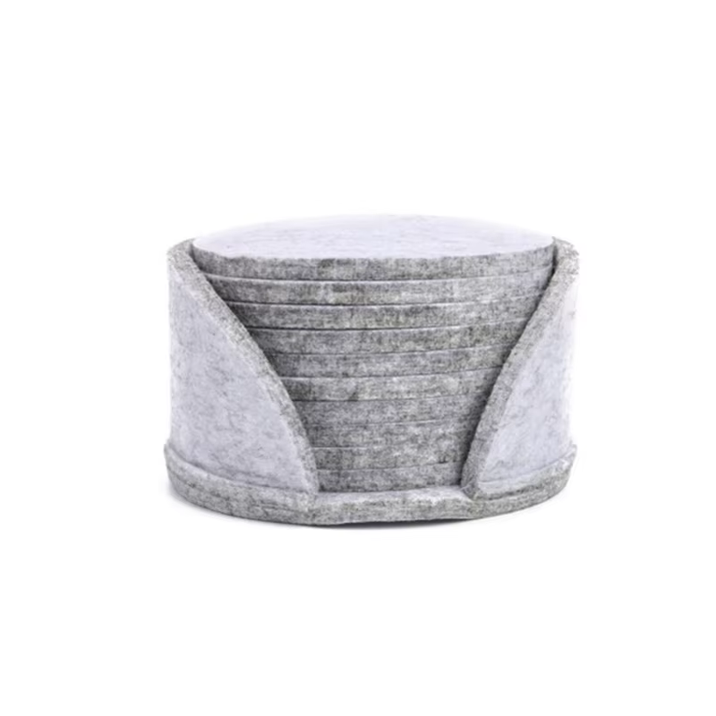 Dessous de verre rond en feutre, protecteur de table à manger, tampon, degré de chaleur, polymères d