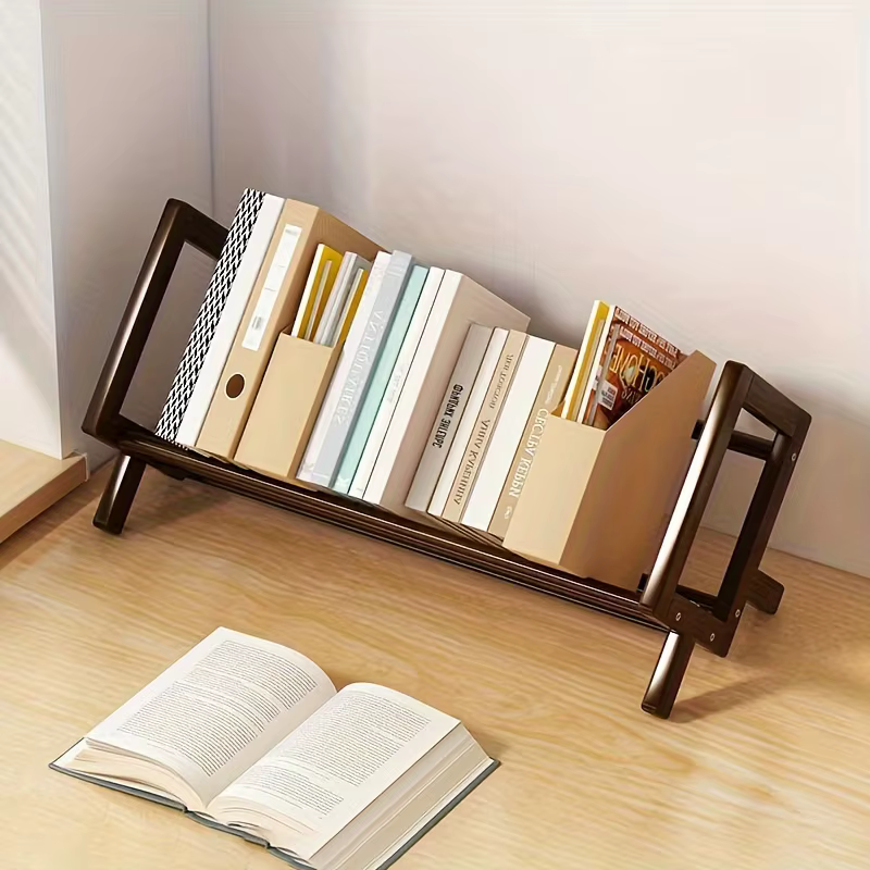 Bibliothèque de bureau maison salon petite décoration bambou étagère décorative bureau multi-étagère