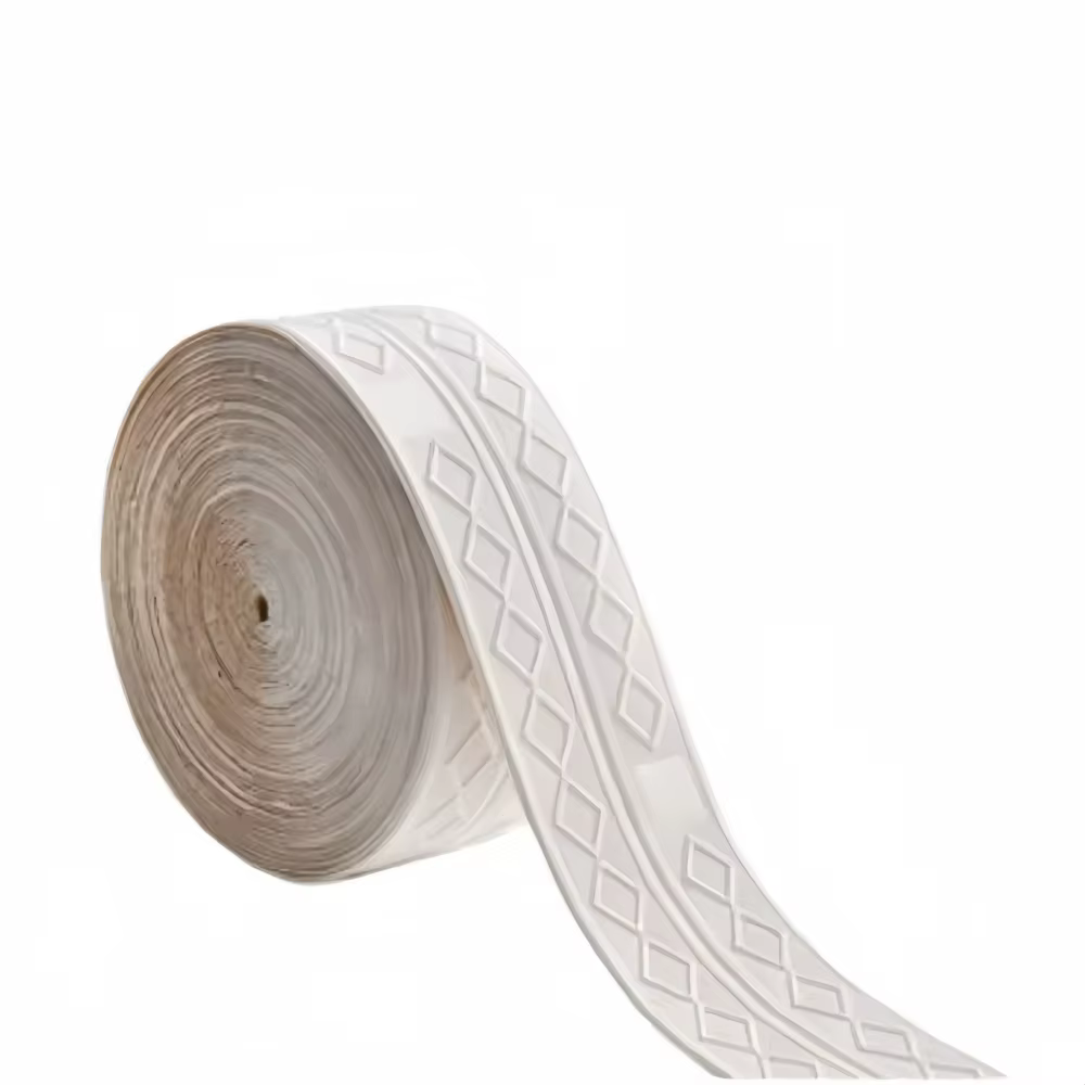 1 rouleau de 14 cm x 2,3 m de bordure murale auto-adhésive, papier peint 3D effet diamant, autocolla