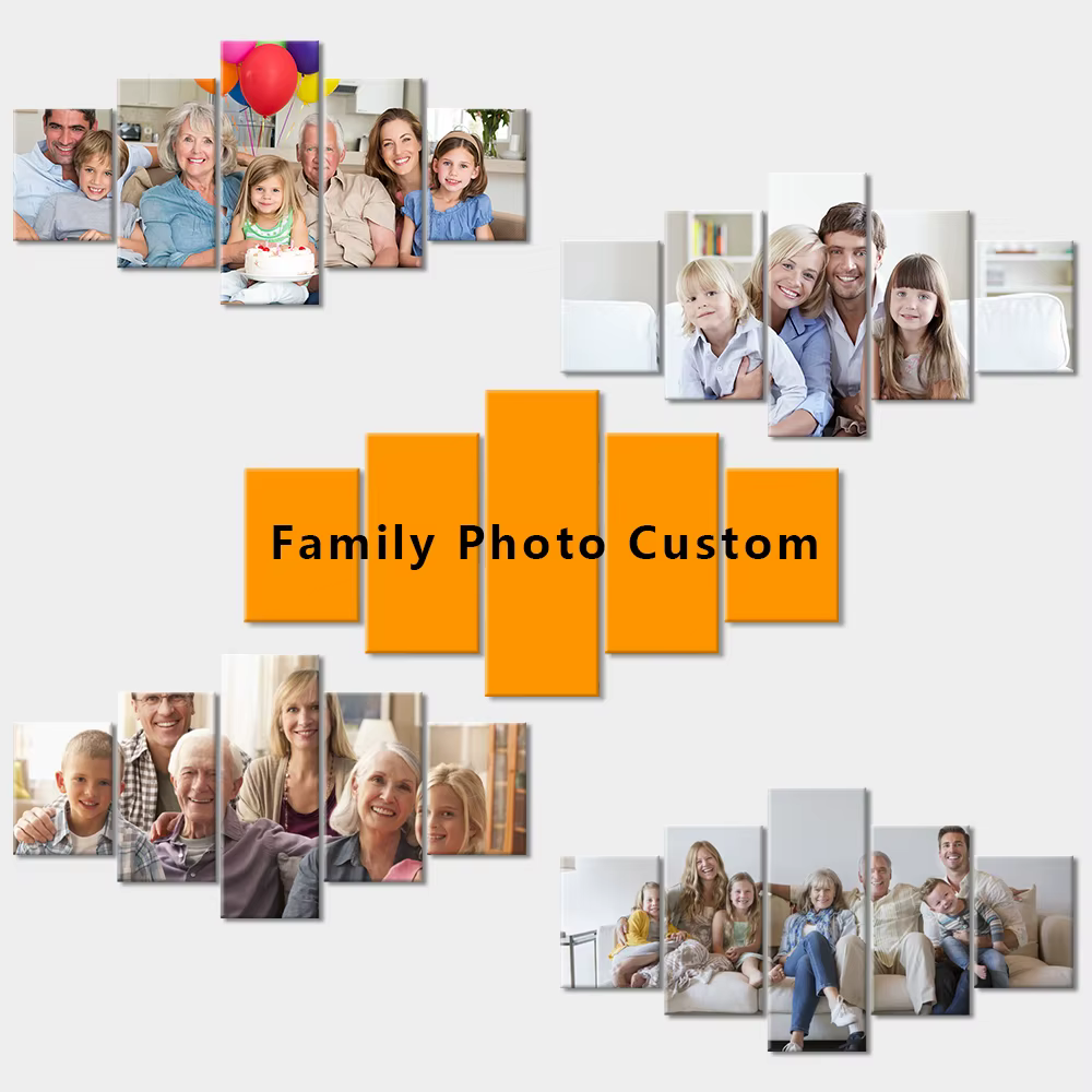 Art mural décor à la maison cadre toile photos 5 pièces peintures HD imprime salon sur mesure affich