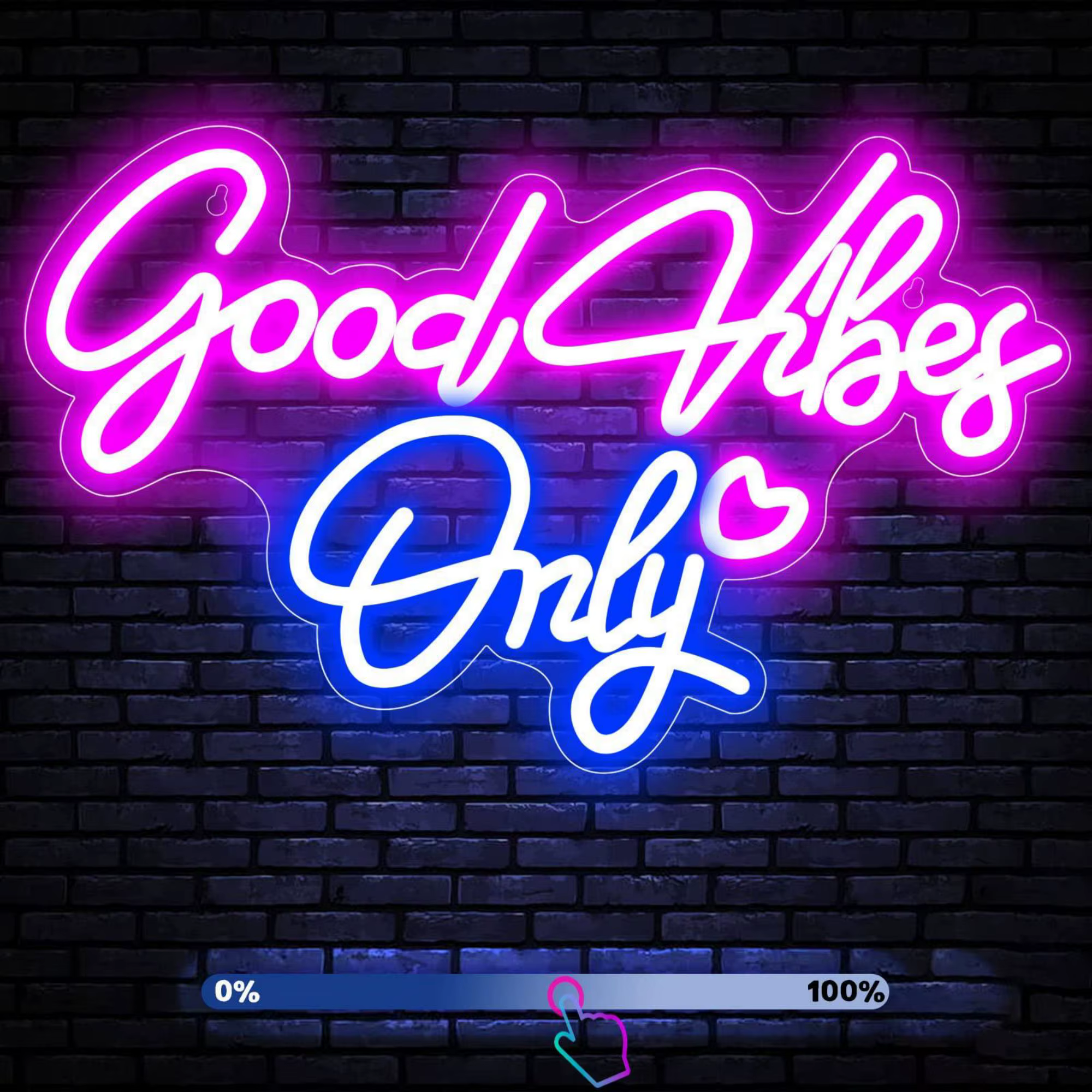 Enseigne au néon Good Vibes Only pour décoration murale, lumière LED pour chambre à coucher, aliment
