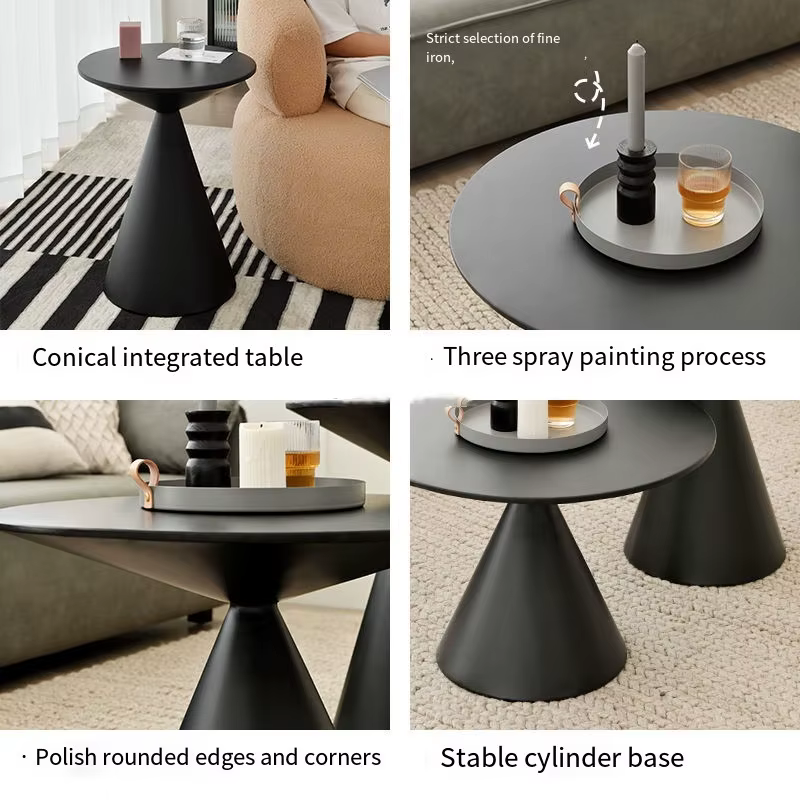 Table basse ronde en métal de luxe, meuble de salon, Table d'appoint de canapé, quelques balcon, Tab