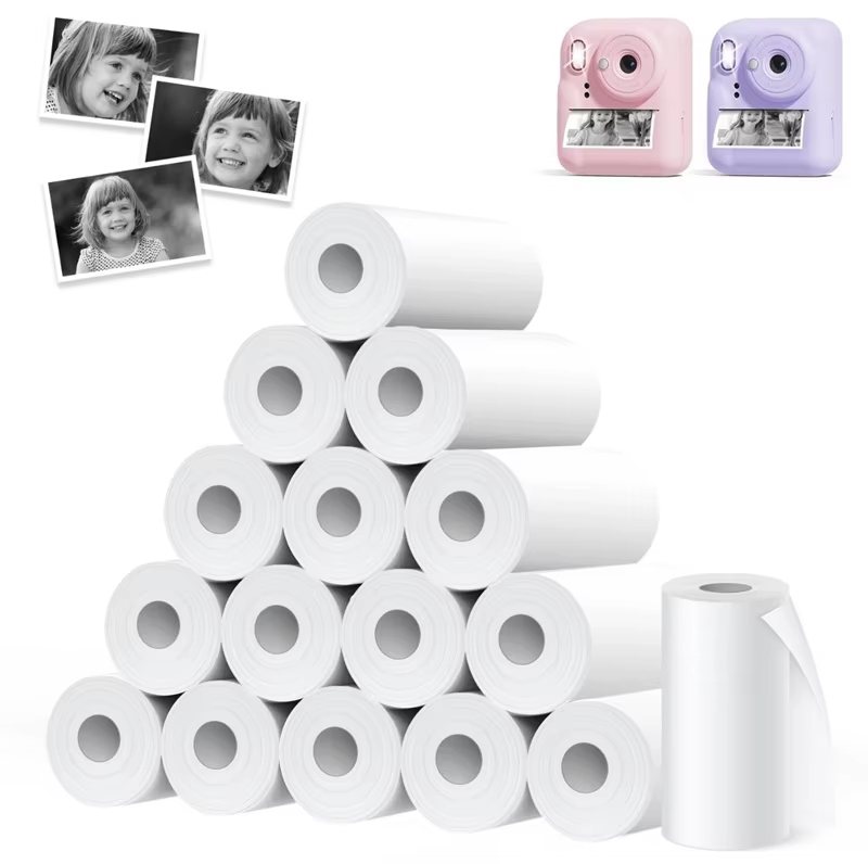 Rouleau de papier thermique auto-adhésif pour imprimante de poche, Mini papier photo Portable pour a