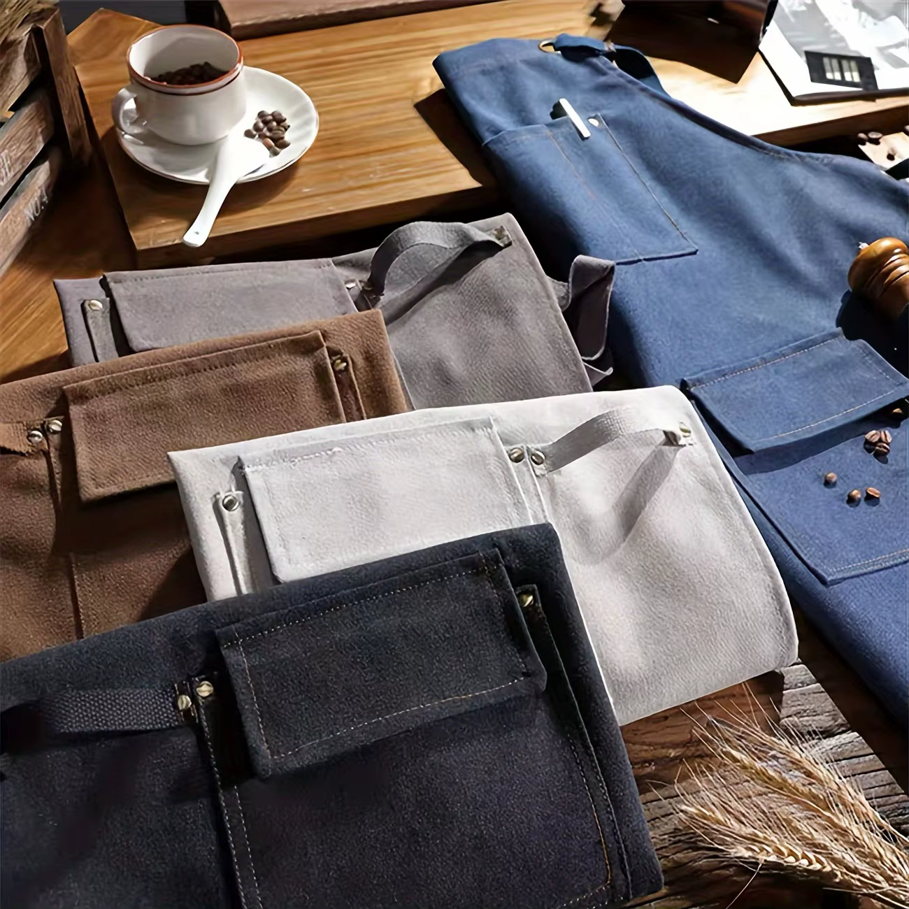 Bonne toile de coton épaissie de haute qualité été tablier imperméable restauration boutique cuisine