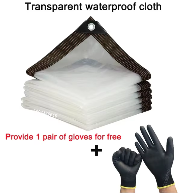 Bâche transparente pe épaisse, imperméable, uv, résistante aux déchirures, durable, en plastique, vi