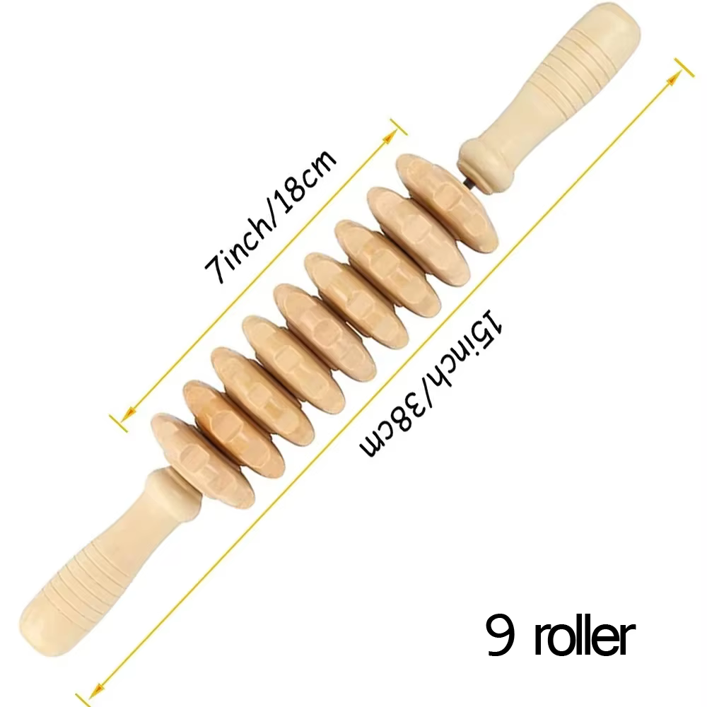 Outils de massage à rouleaux de thérapie en bois, masseur de drainage lymphatique, massage en bois e