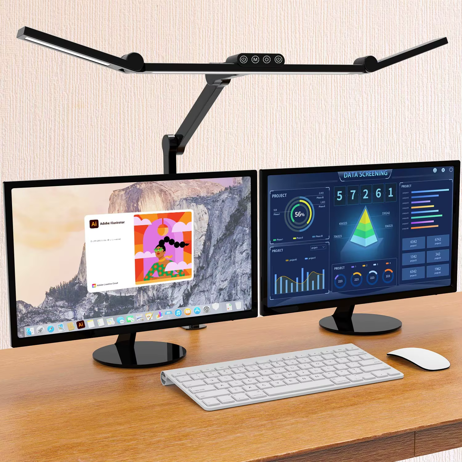 Lampe de bureau LED avec pince, lampe de bureau d'architecte pour le bureau à domicile avec éclairag