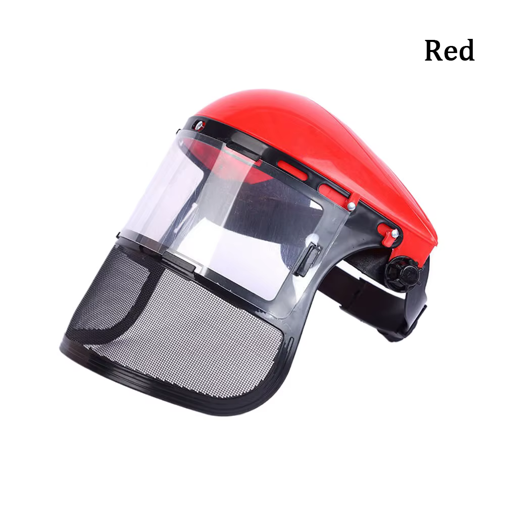 Masque de Protection en PVC monté sur la tête de sécurité, chapeau de coupe gazon de jardin, masque